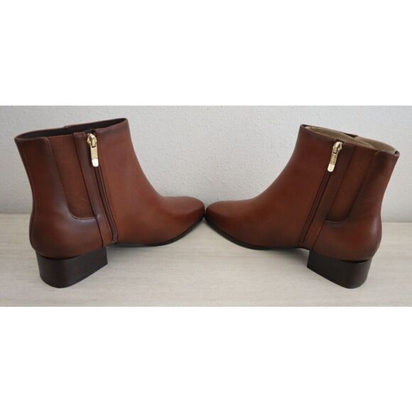 Easy Spirit Women's Sz 9W Brown Leather Sidney Dress Booties - Picture 2 of 7